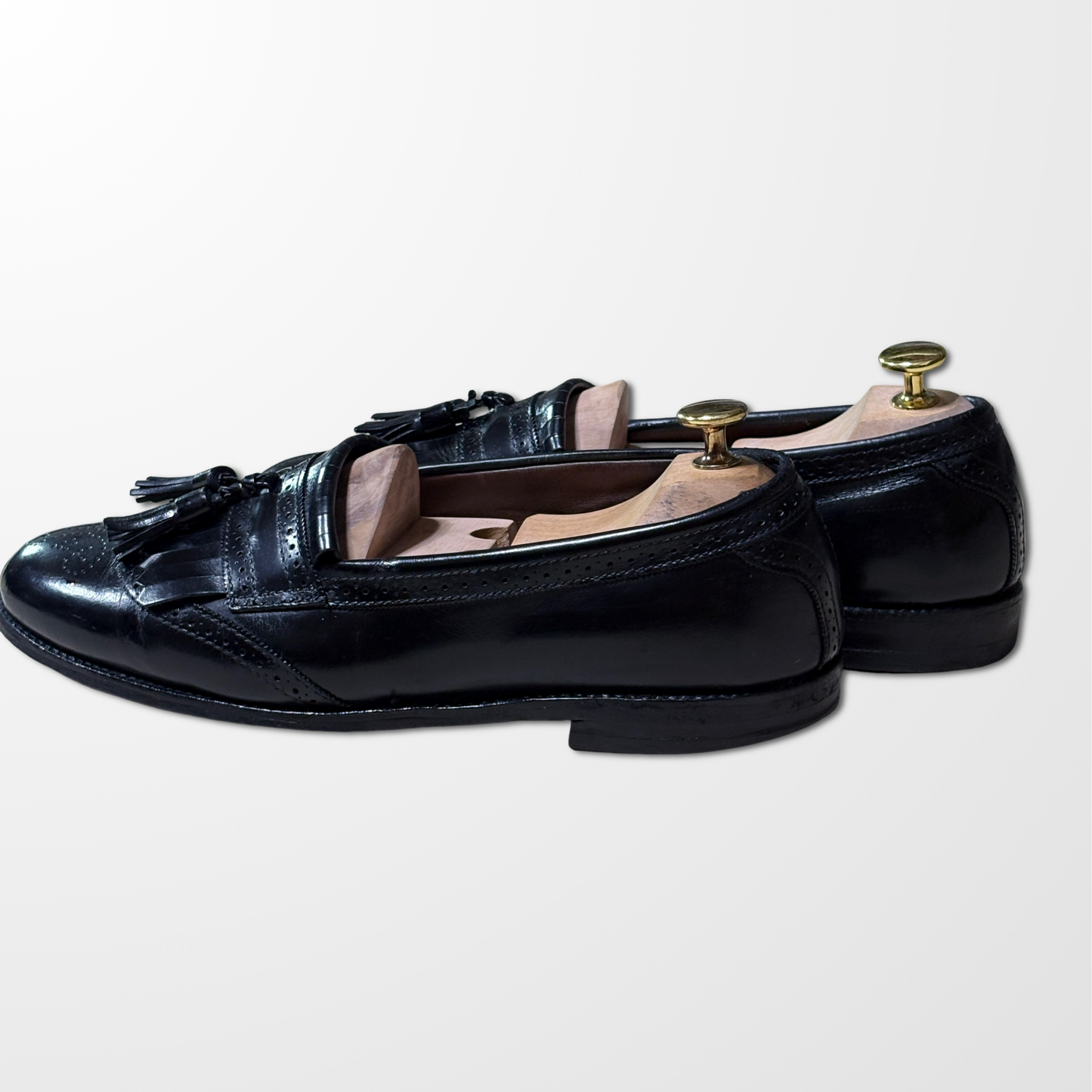 Allen Edmonds Leather Tassel Loafers – Black / US 8D