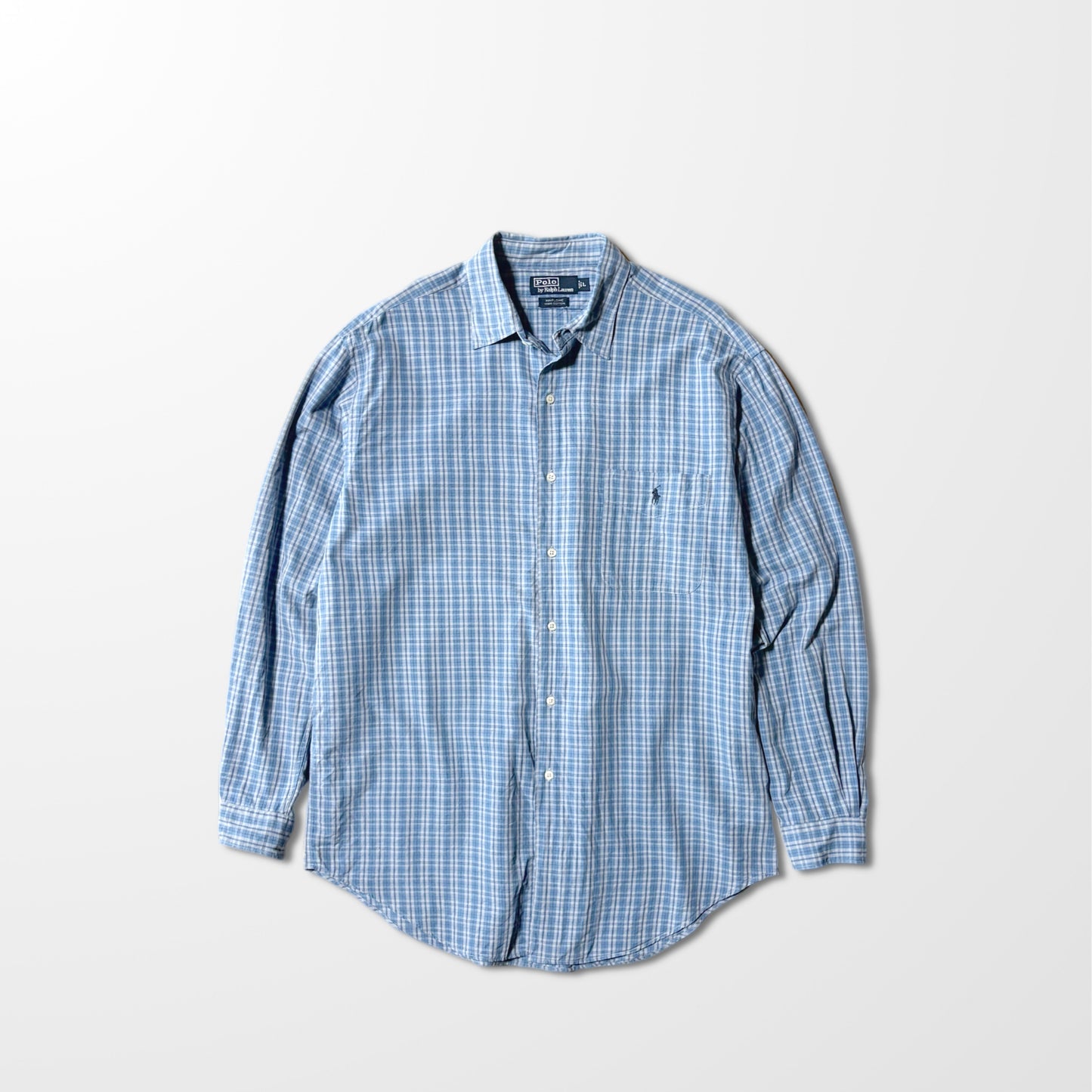 Ralph Lauren Cotton Blue Check Shirt – L
