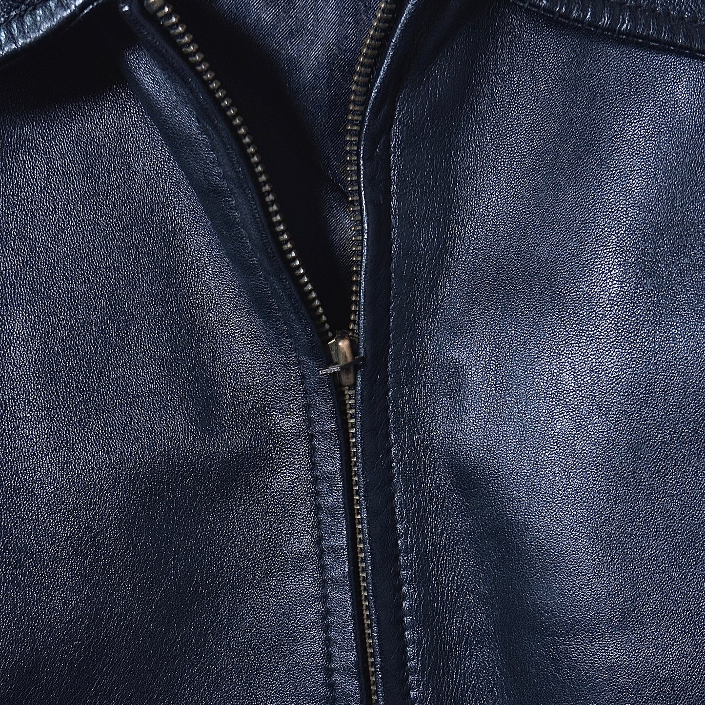 Perry Ellis Black Lambskin Leather Jacket – XL