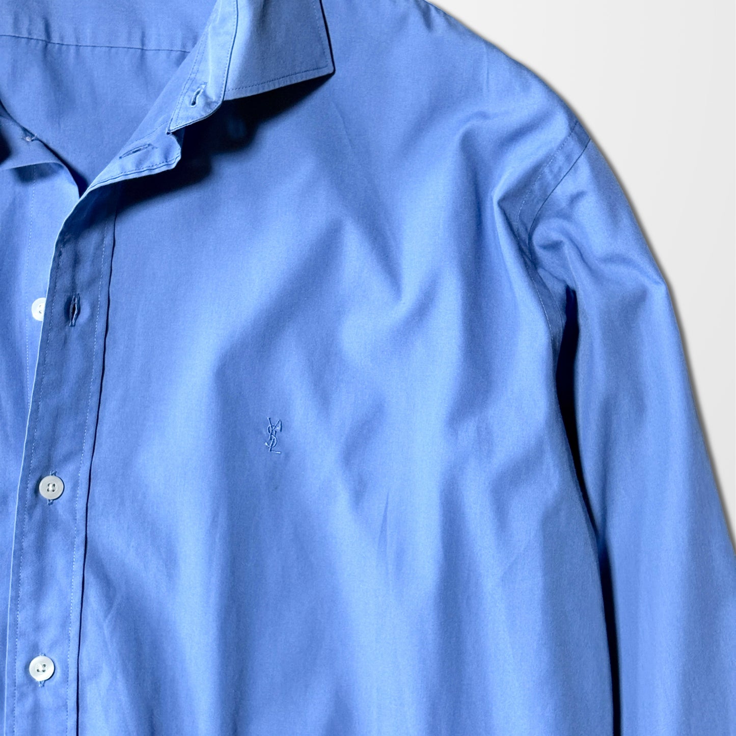 Yves Saint Laurent Blue Cotton Poly Shirt – 17