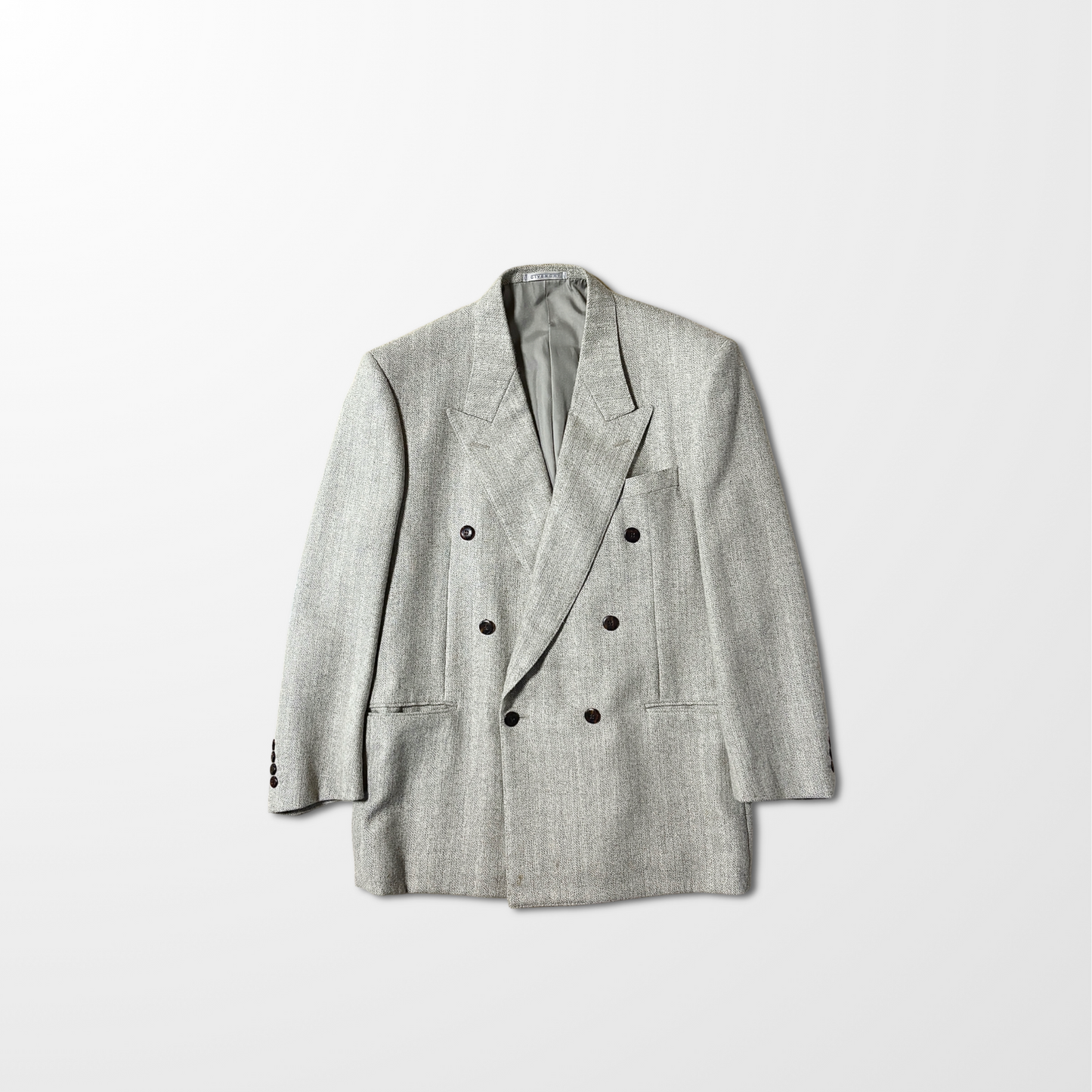 Alpaca Givenchy Double-Breasted Jacket – Light Gray