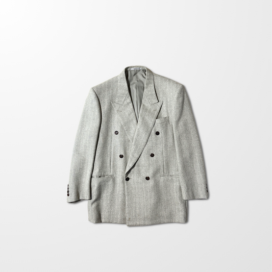 Alpaca Givenchy Double-Breasted Jacket – Light Gray