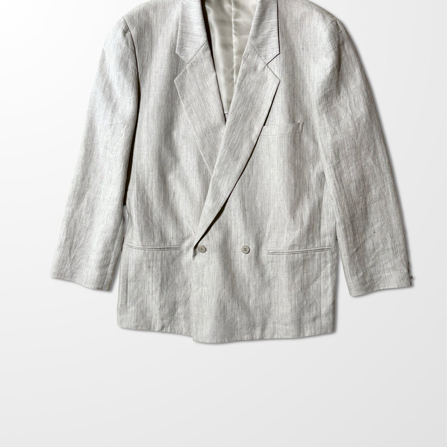 Linen Double-Breasted Jacket – 48（M～L） Beige