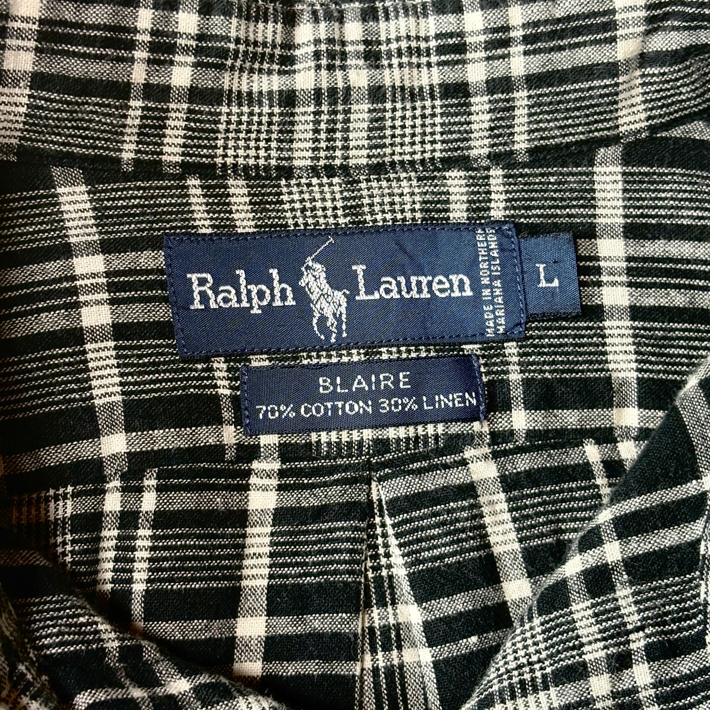 Ralph Lauren Cotton Linen Check Shirt – L
