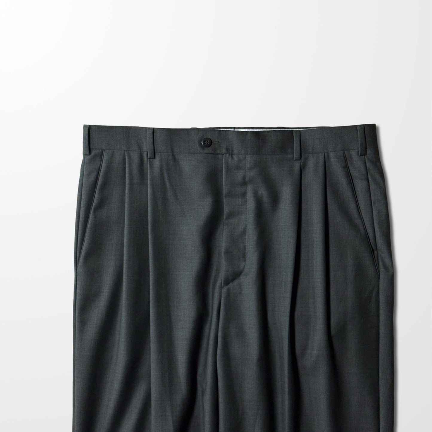 Zanella Wool Pleated Dress Pants – Charcoal – Size 34