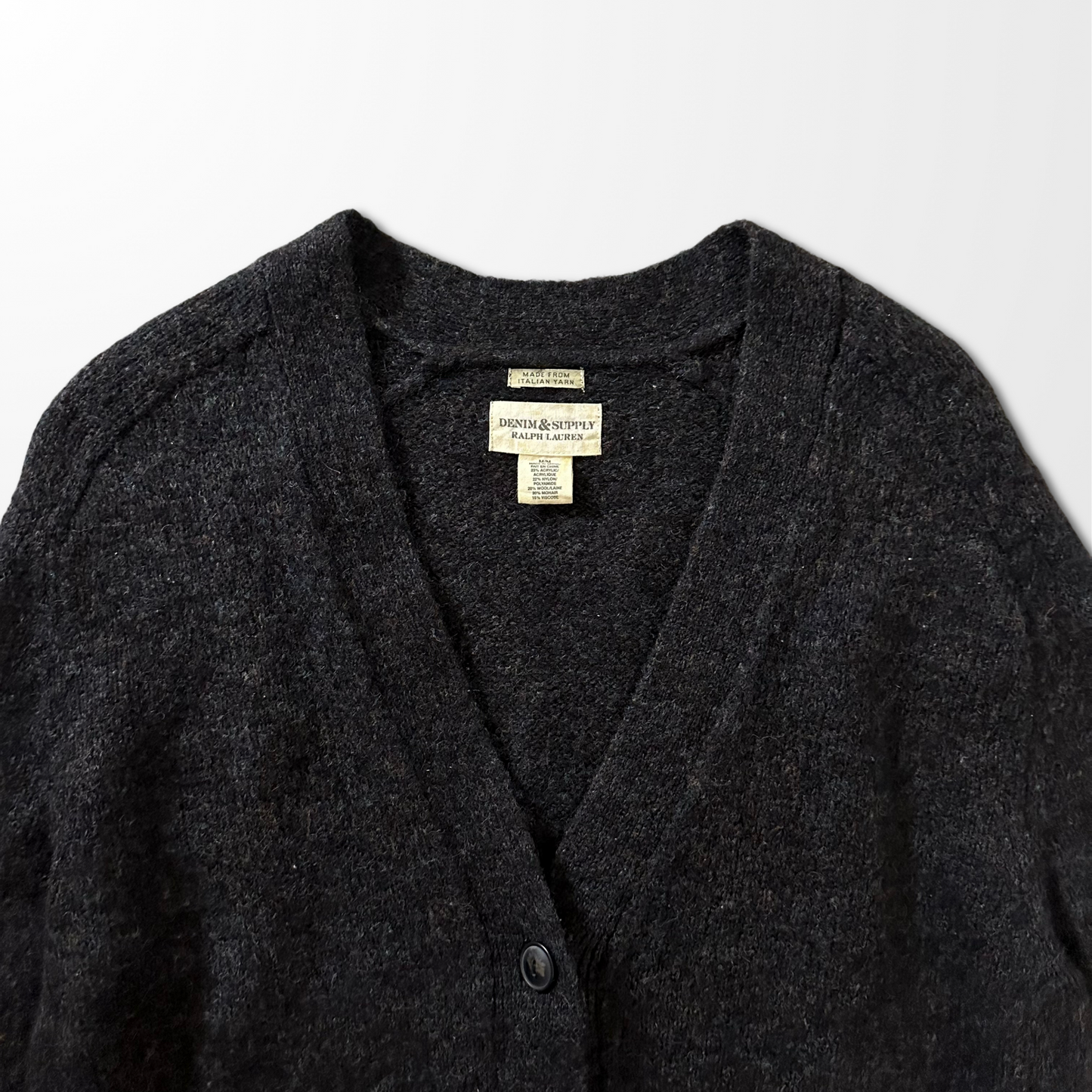 Mohair　Cardigan – Charcoal Black – L　Denim & Supply Ralph Lauren