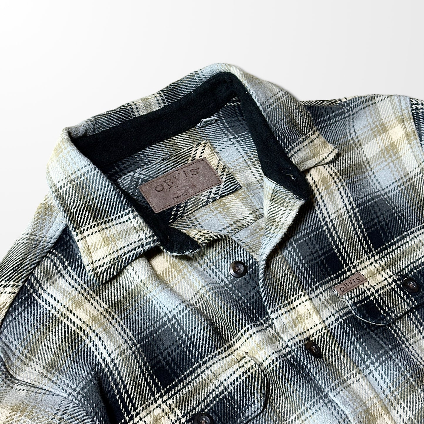 Flannel   Check Shirt – M-Black Beige