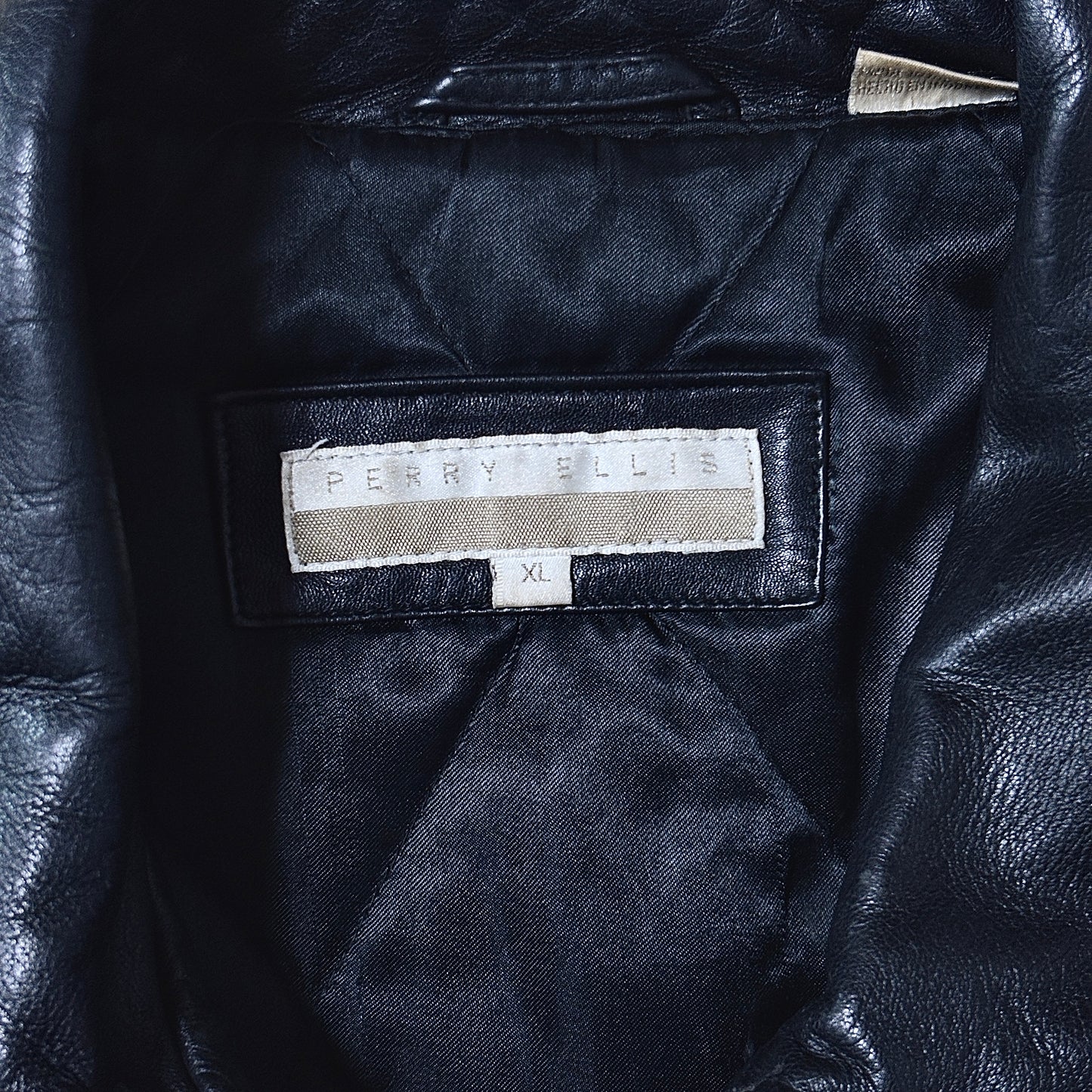 Perry Ellis Black Lambskin Leather Jacket – XL