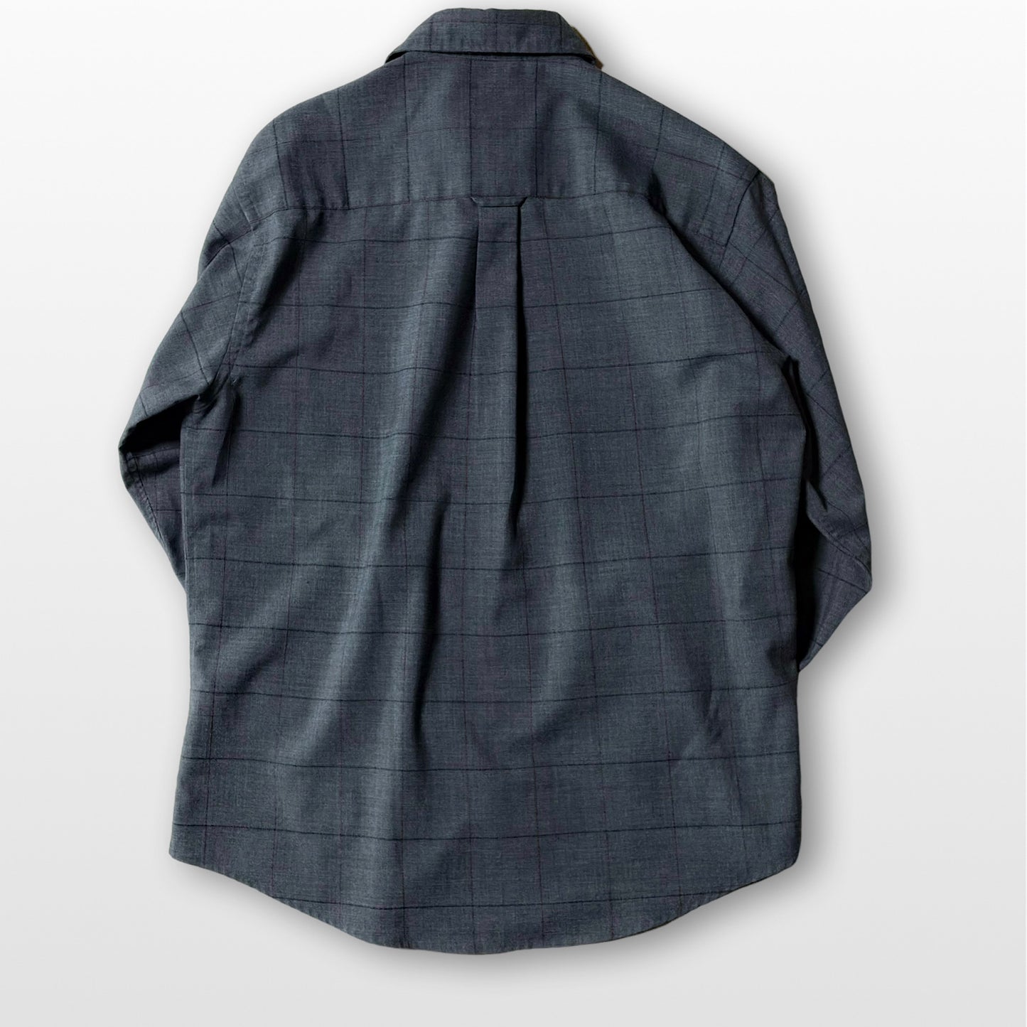 Woolrich Wool Check Shirt Charcoal Gray L