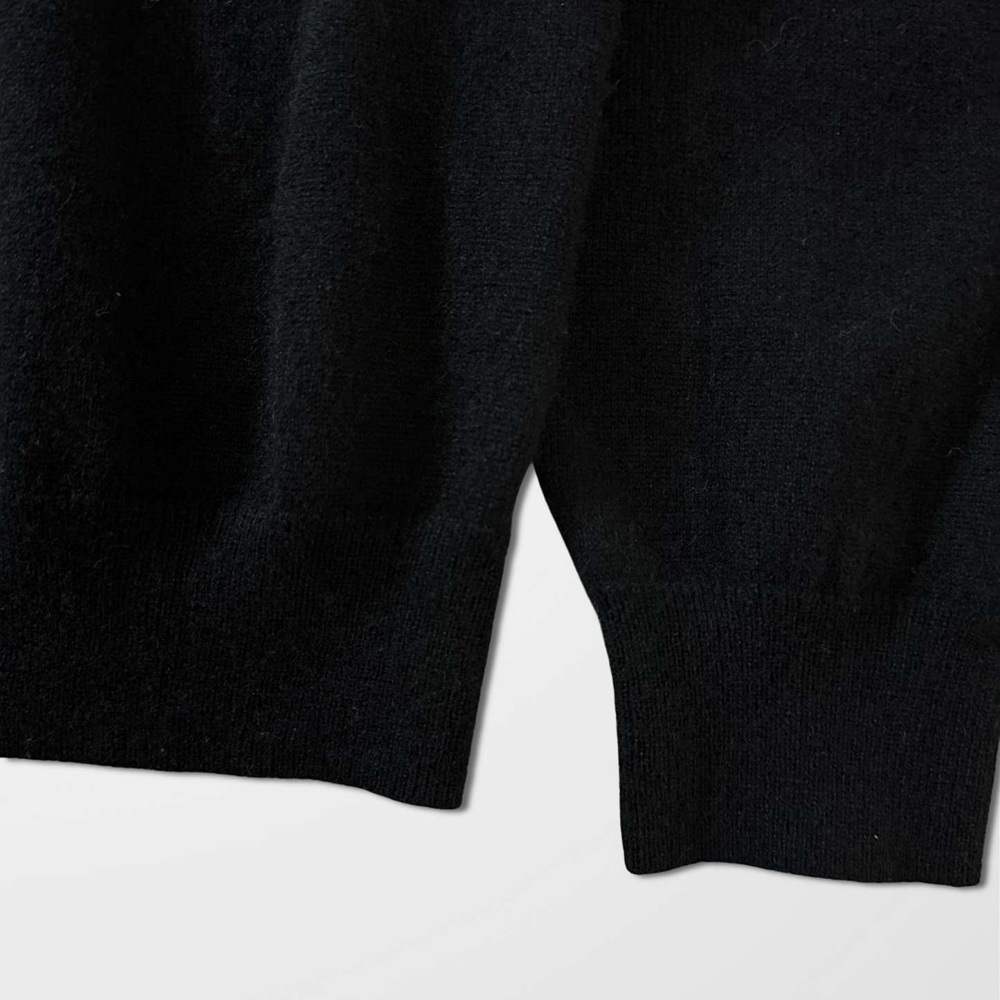 Pure 2-Ply Cashmere Knit Polo Sweater – Black / L