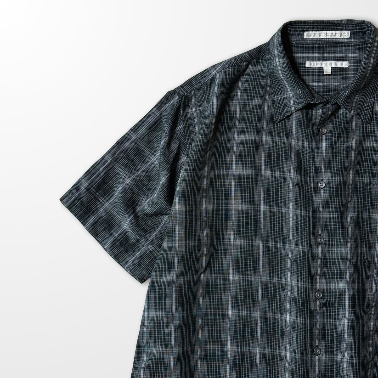 Grid Check Shirt - Perry Ellis