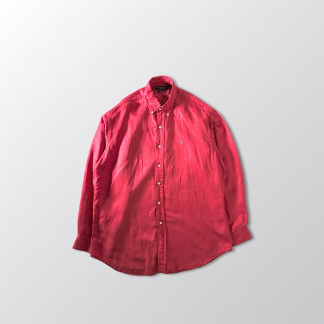 Ralph Lauren Red Silk Linen Shirt BLAKE – L