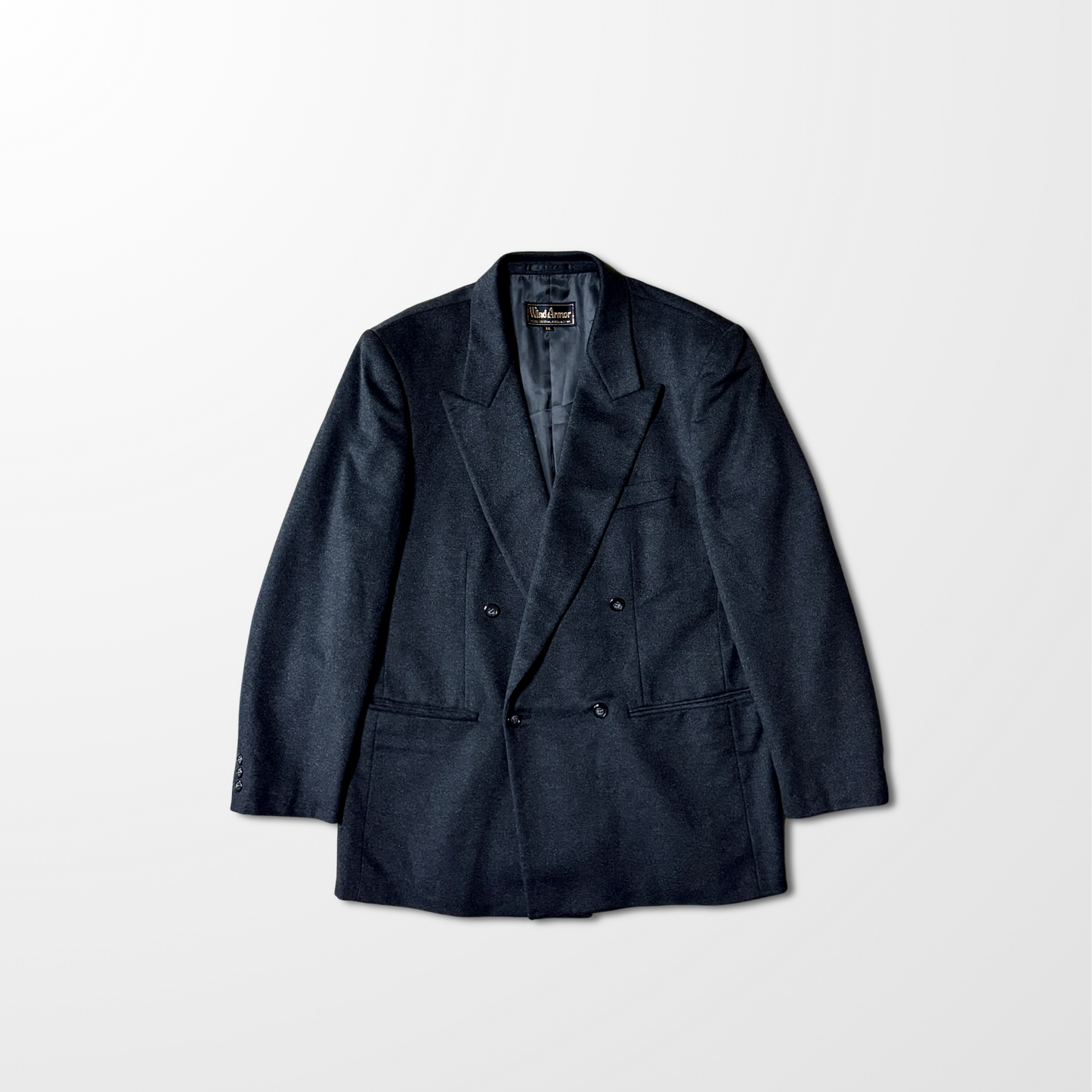 100% Cashmere Double-Breasted Jacket – LL / Gray