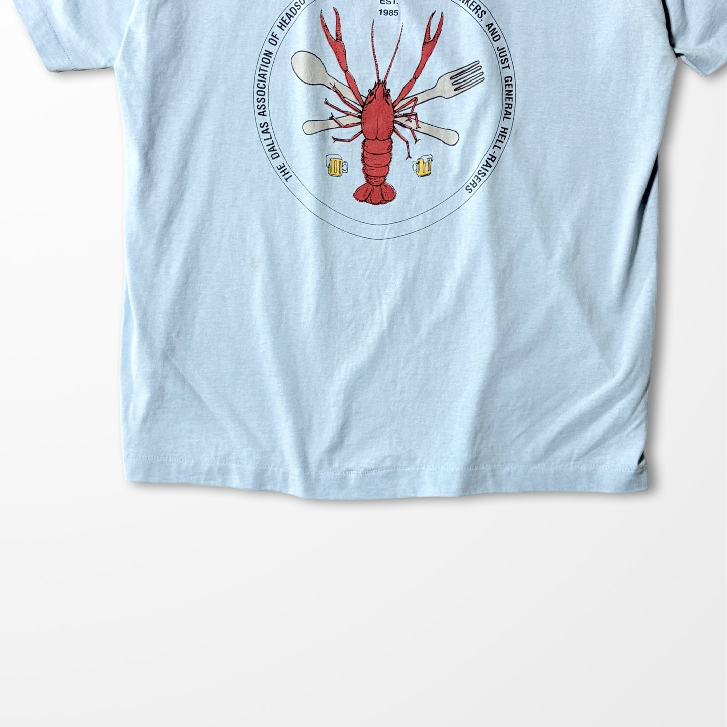 Crawfish Beer Club Tee / Light Blue Humorous Graphic T-shirt