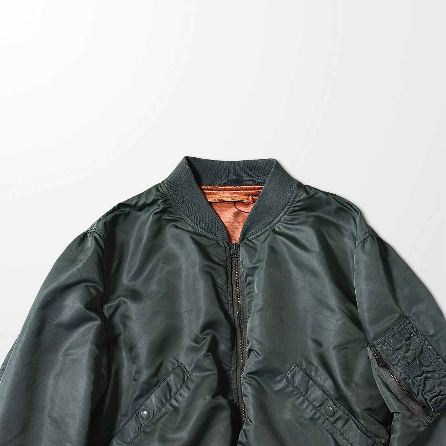 60s MA-1 Flight Jacket MIL-J-7448H – Satellite Outerwear Corp – Large – Sage Green