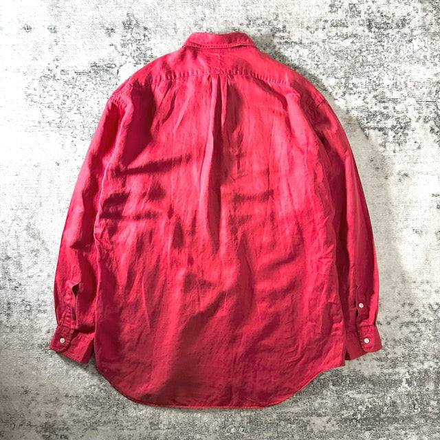 Ralph Lauren Red Silk Linen Shirt BLAKE – L