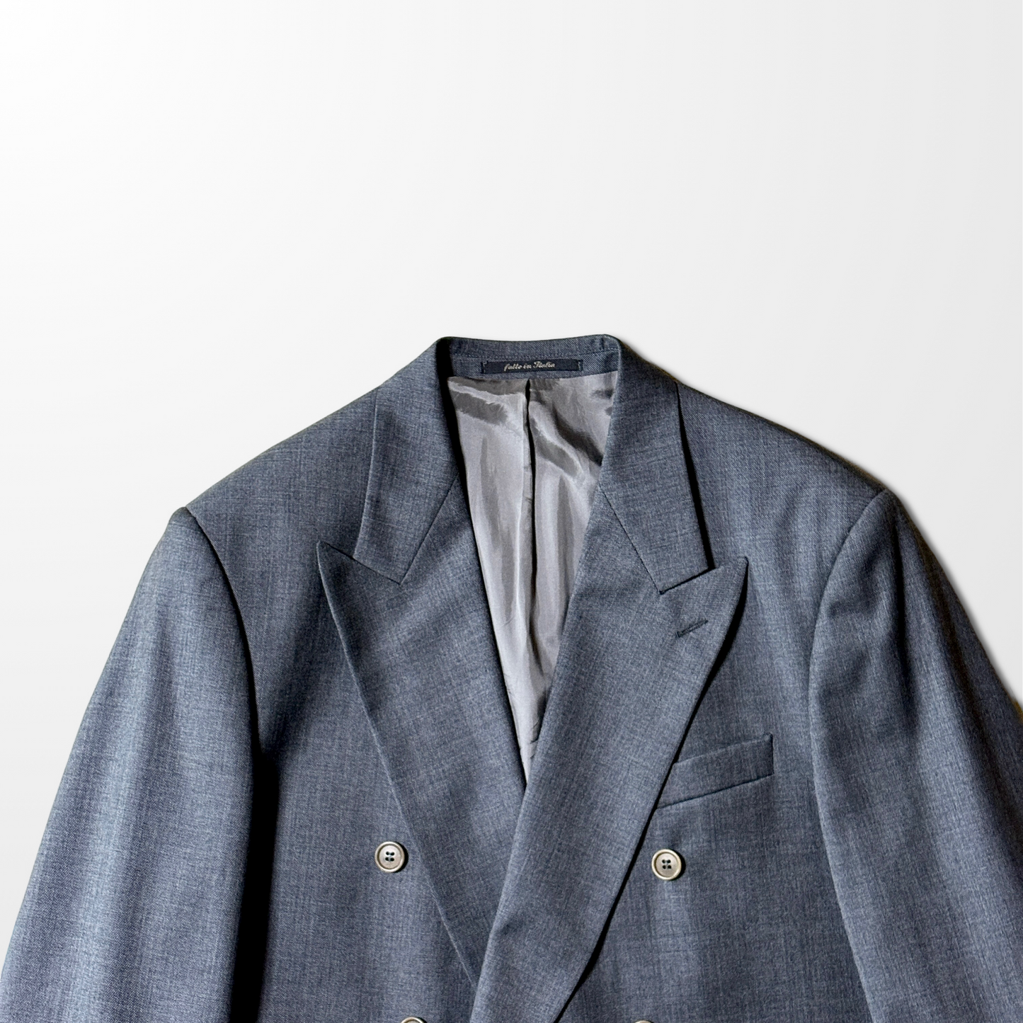 Made in Italy　-　Double-Breasted Jacket – Charcoal Gray 　‐　Wool
