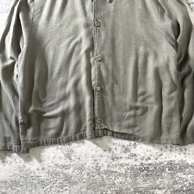 Linen Short Jacket Olive Relaxed Fit – L - CP SHADES