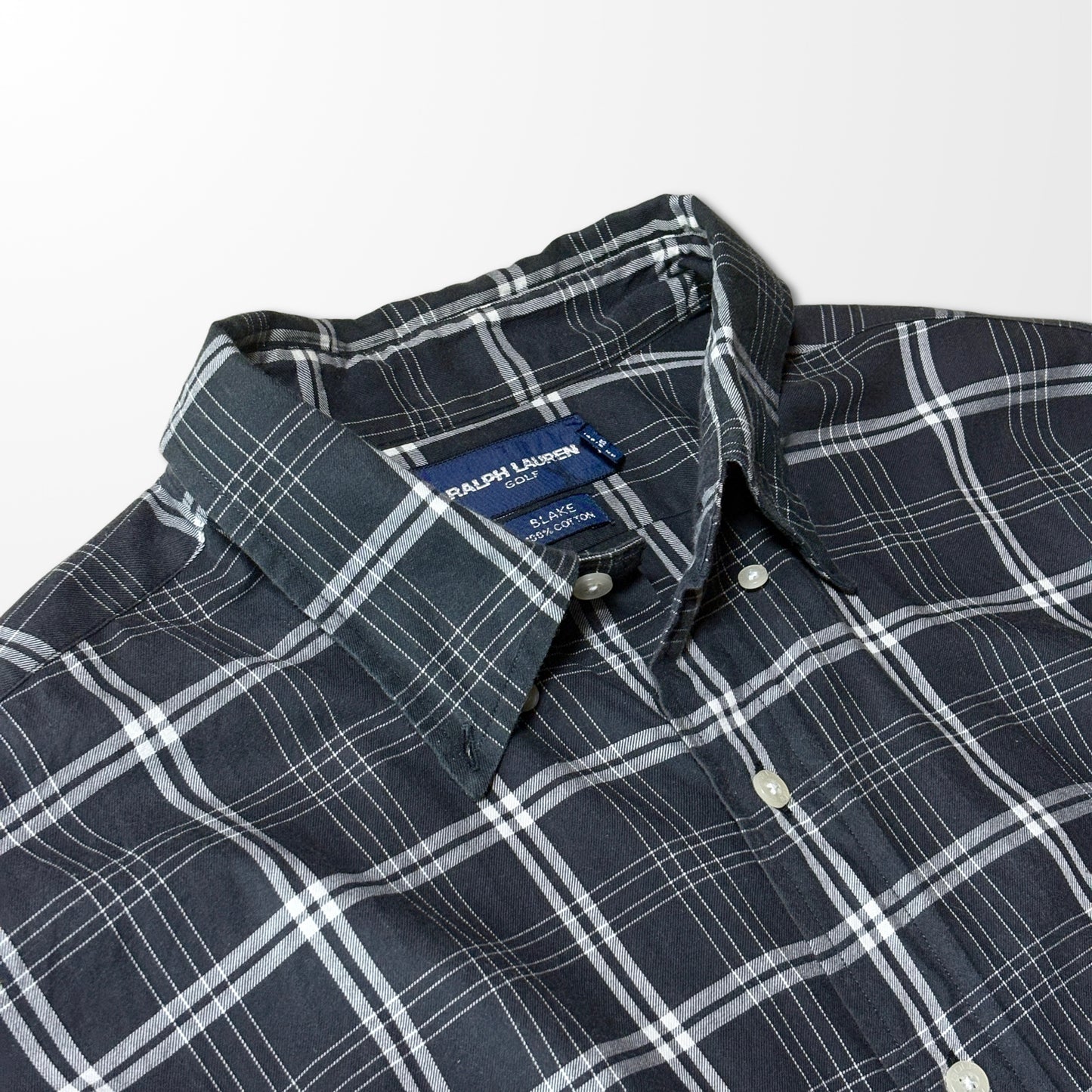 Ralph Lauren Golf Cotton Black Check Shirt – XL