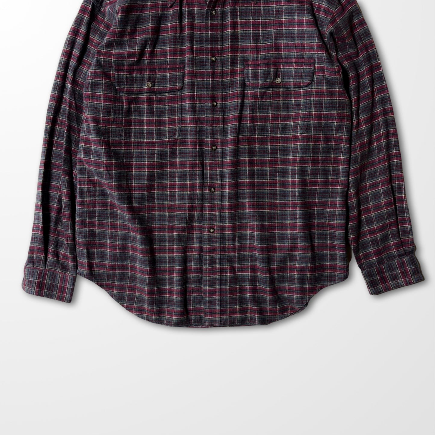 Eddie Bauer Cotton Flannel Check Shirt – Red & Grey – XL