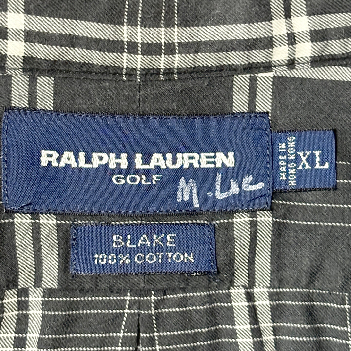 Ralph Lauren  Cotton Black Check Shirt – XL