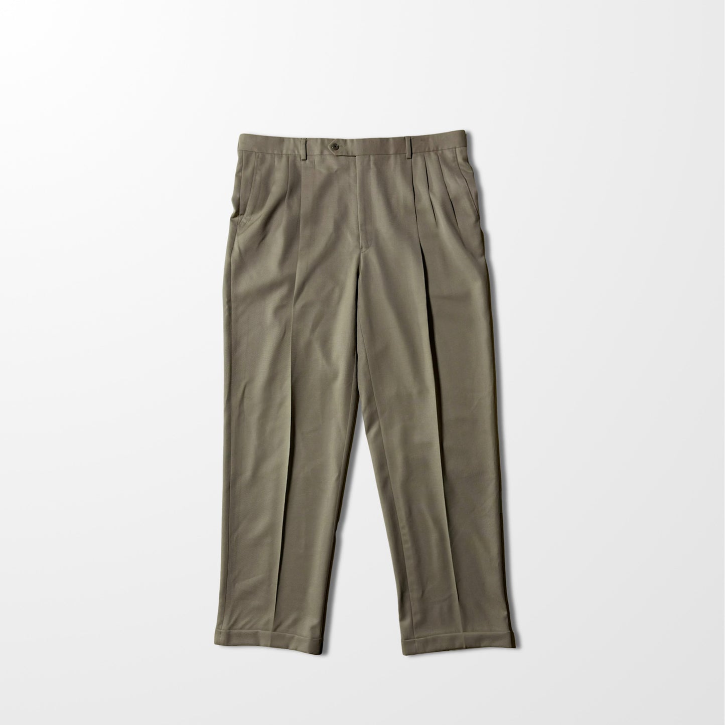 Givenchy 3-Tuck Wide Trousers – Beige × Khaki, Vintage Luxury