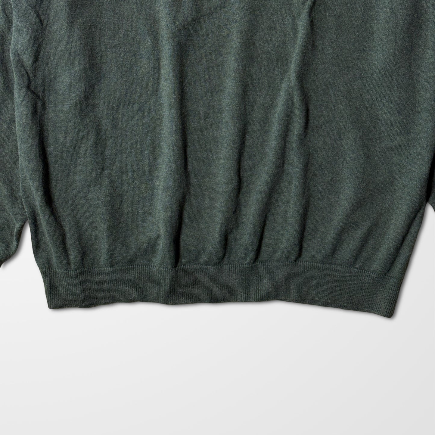 L.L.Bean Cotton Nylon Knit Polo Sweater Green – L