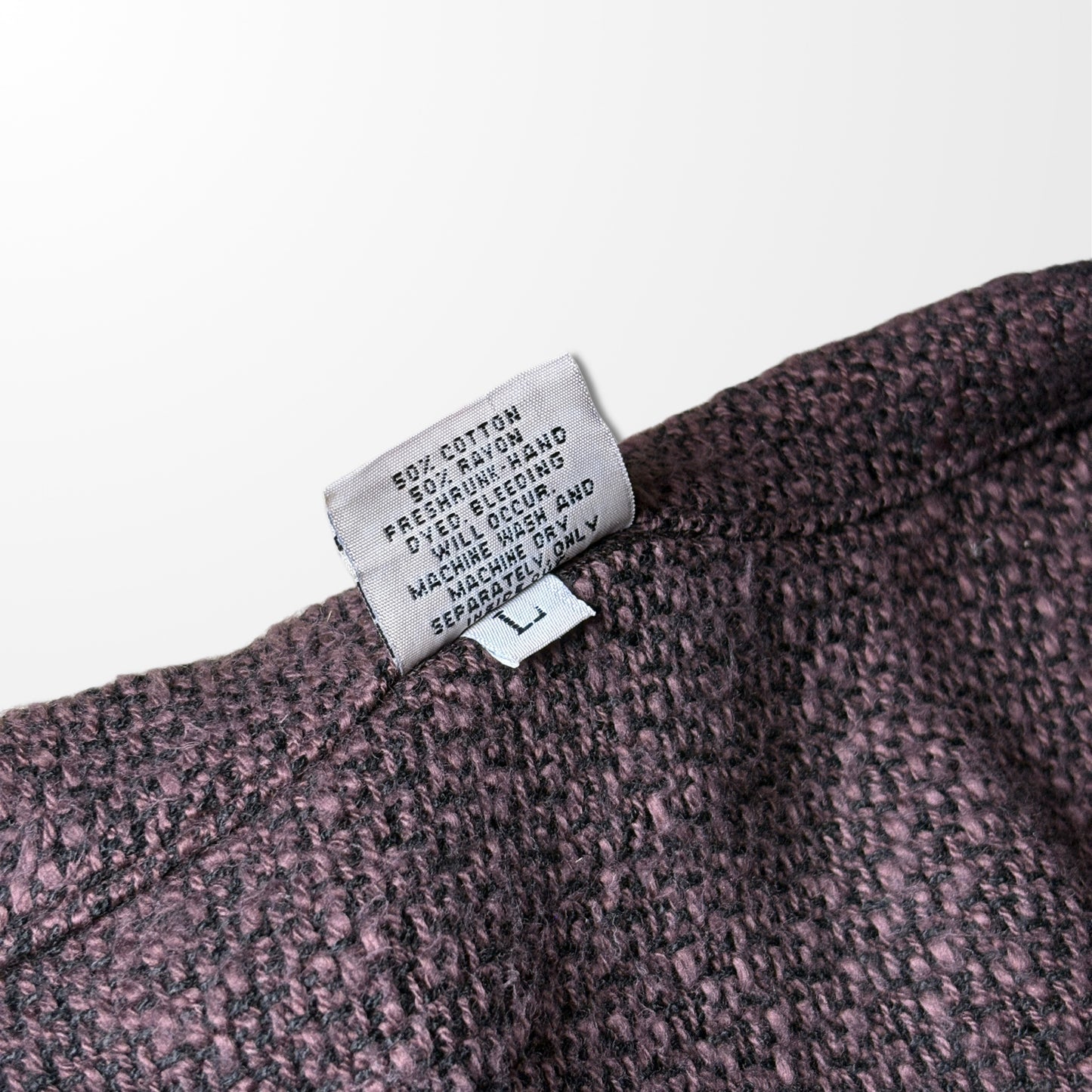 CP SHADES Woven Knit Shirt Jacket　- Cotton Rayon Blend - L - USA Made