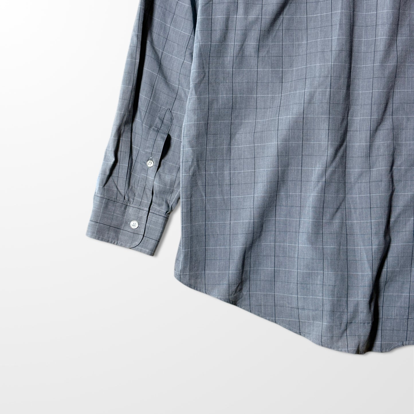 Christian Dior  Grey Check Dress Shirt - Le Chemise USA Made