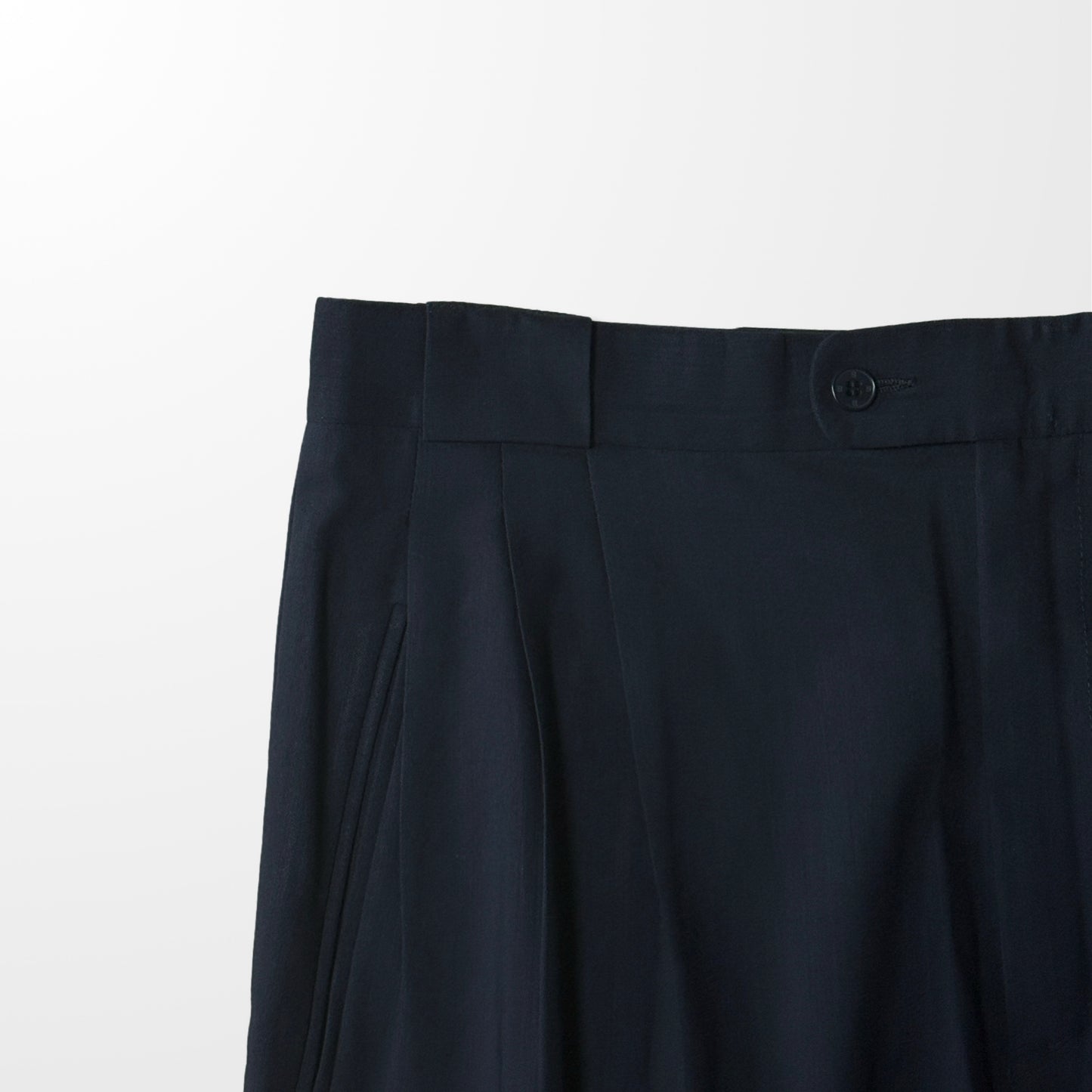 Zanella for Bernini Wool Pleated Dress Pants – Navy – Made in Italy