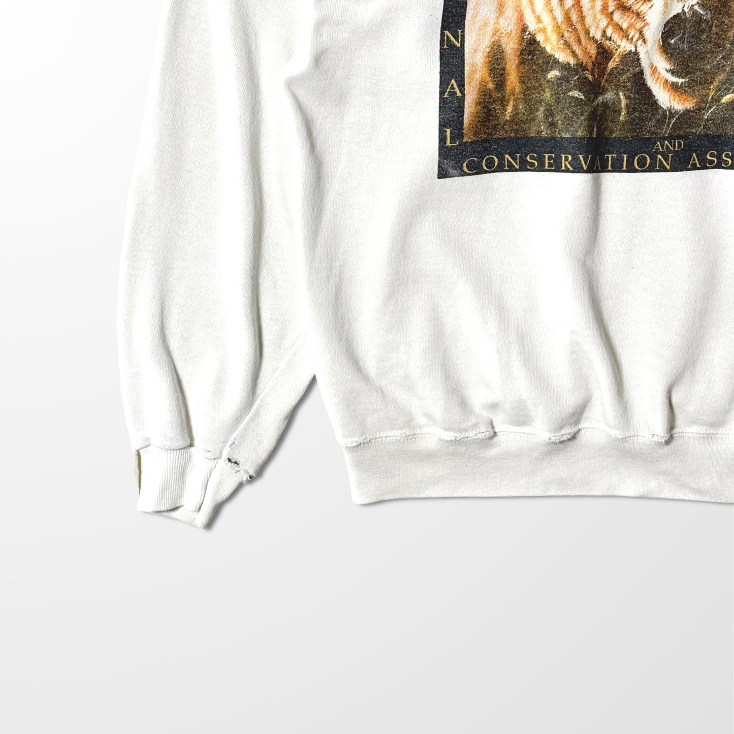 Grizzly Bear Graphic Sweatshirt – National Parks Print White
