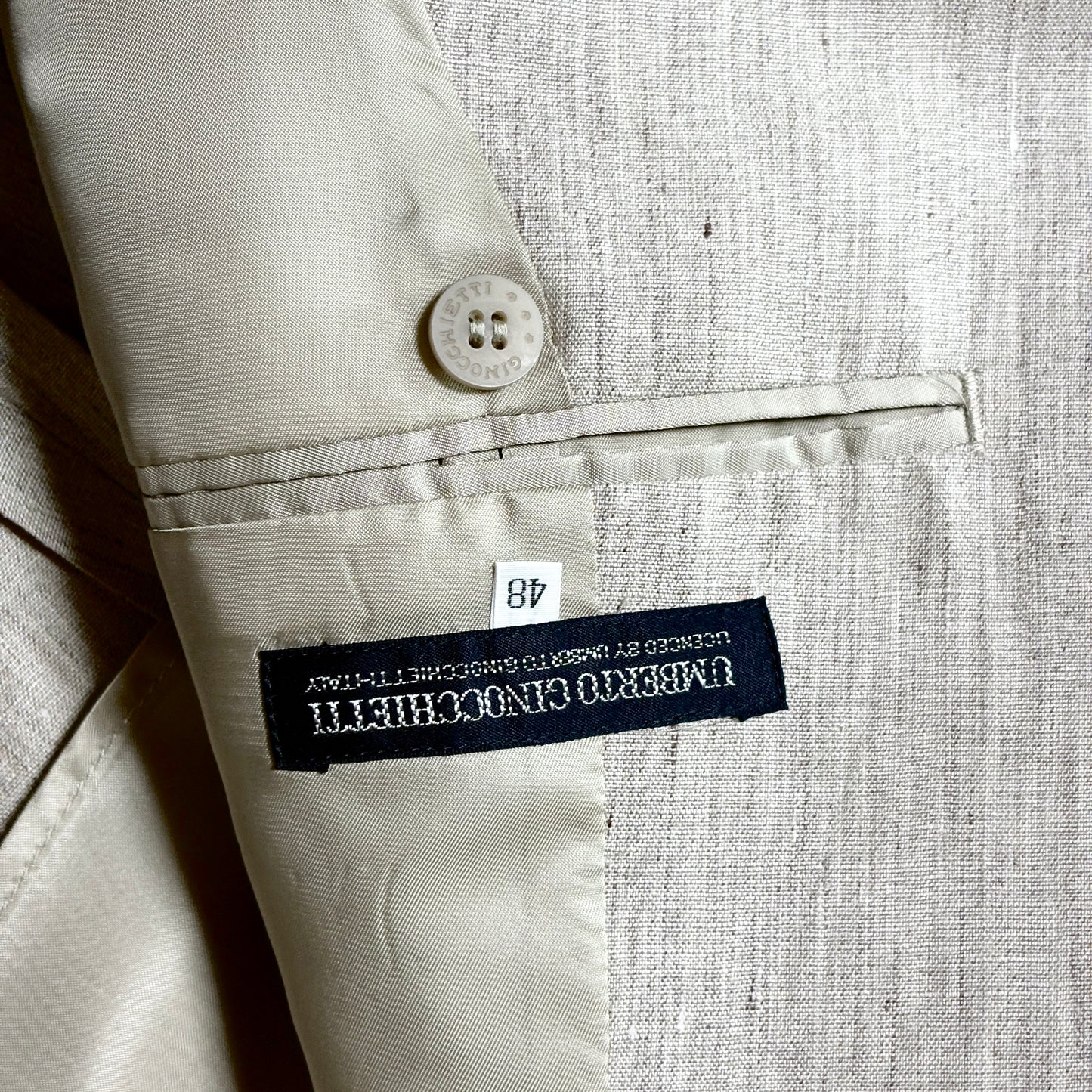 Linen Double-Breasted Jacket – 48（M～L） Beige