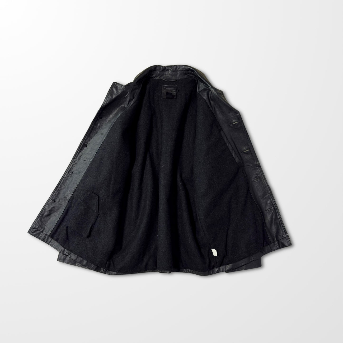 J.Crew Genuine Leather Black Jacket – L