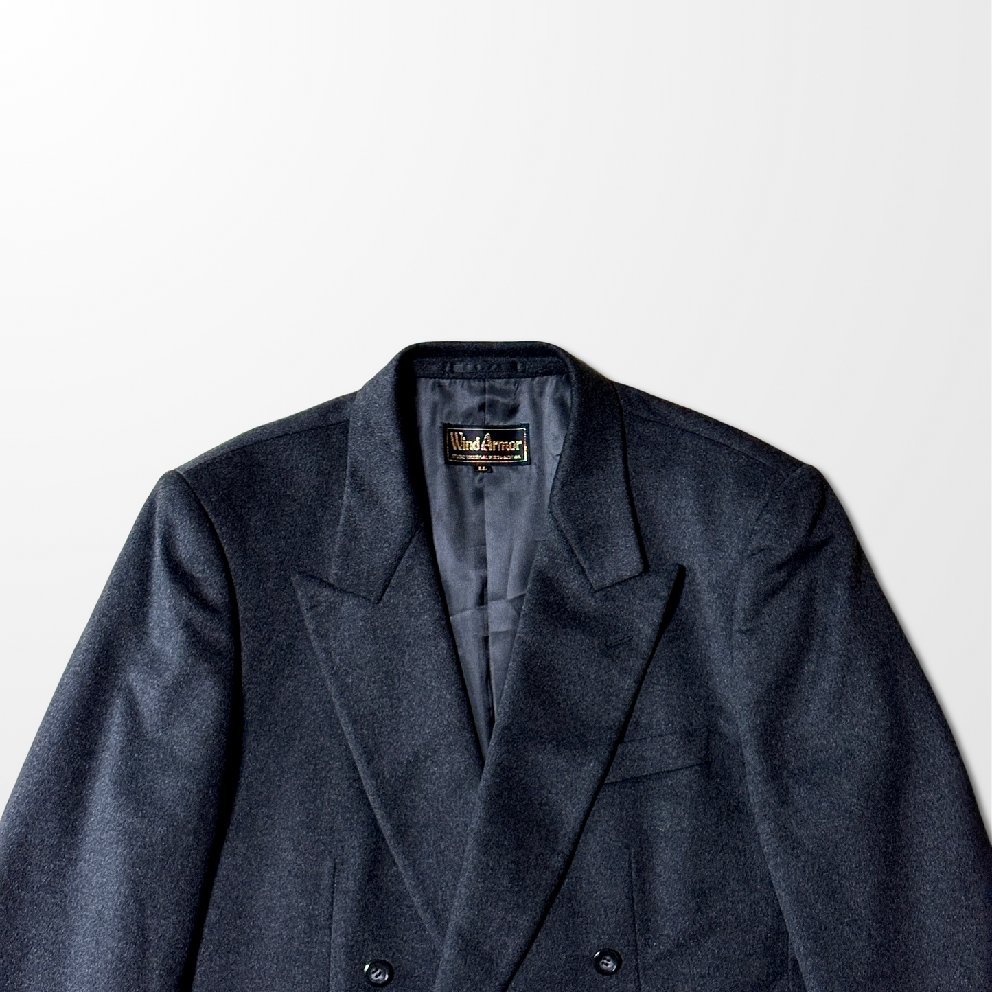 100% Cashmere Double-Breasted Jacket – LL / Gray