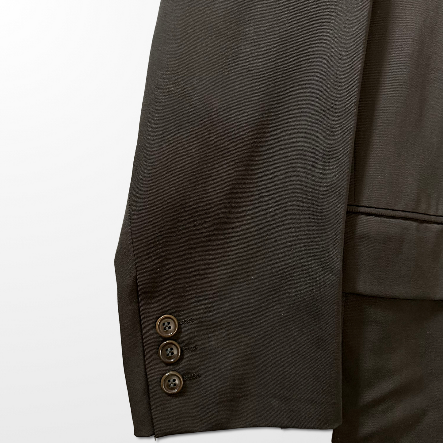 Wool Double Breasted Jacket – Dark Brown – Size L