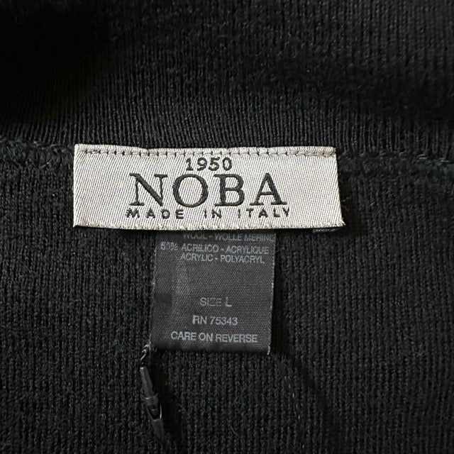 Merino Wool Zip Knit Polo Black – Made in Italy L