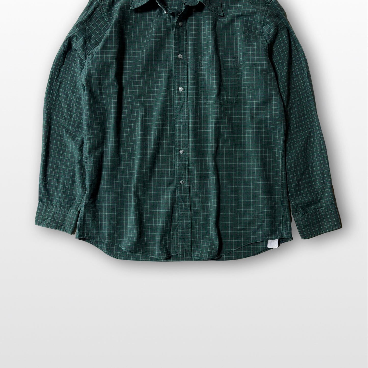 L.L.Bean Check Shirt XL Green Purple Vintage USA