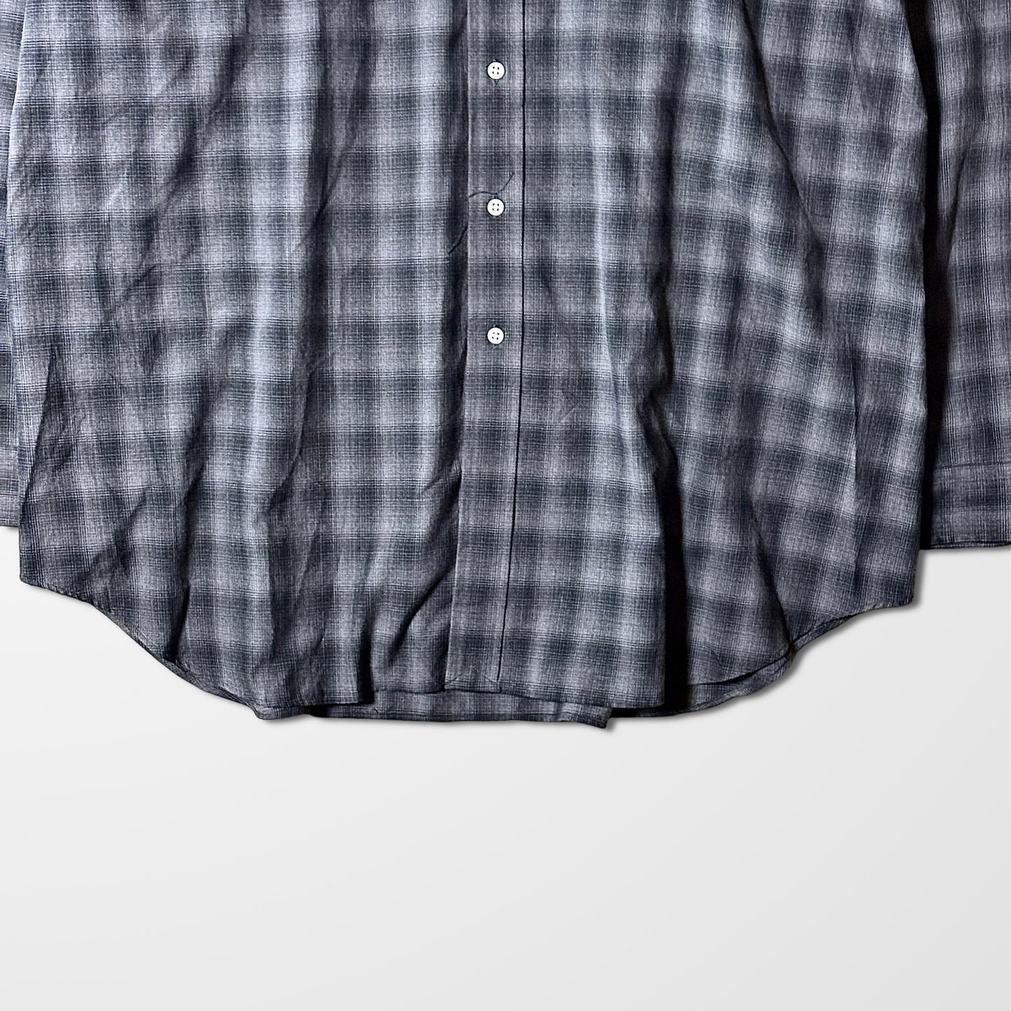 Ralph Lauren Silk Cotton Blend Black Check Shirt – XXL