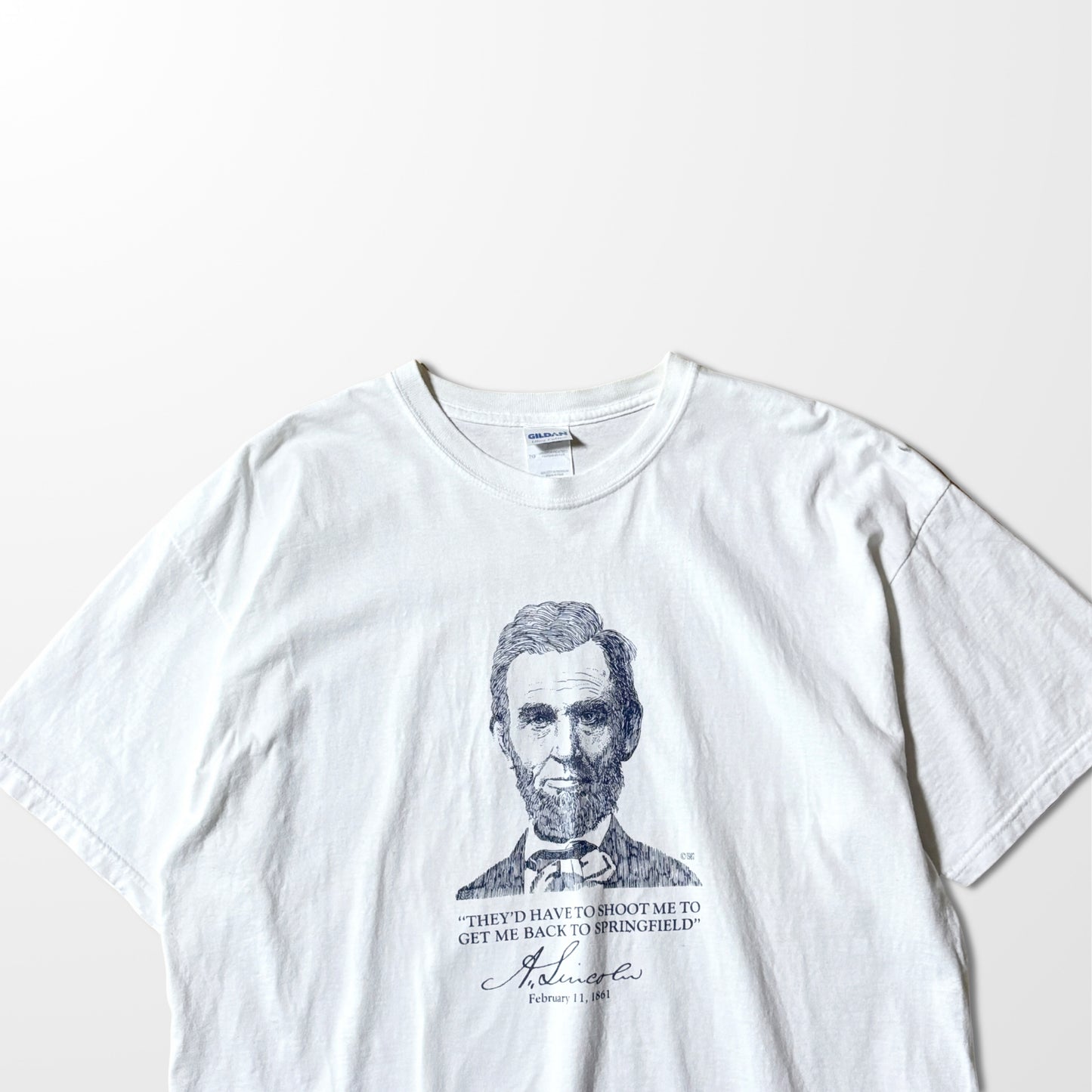Lincoln Quote Tee - Gildan White T-Shirt