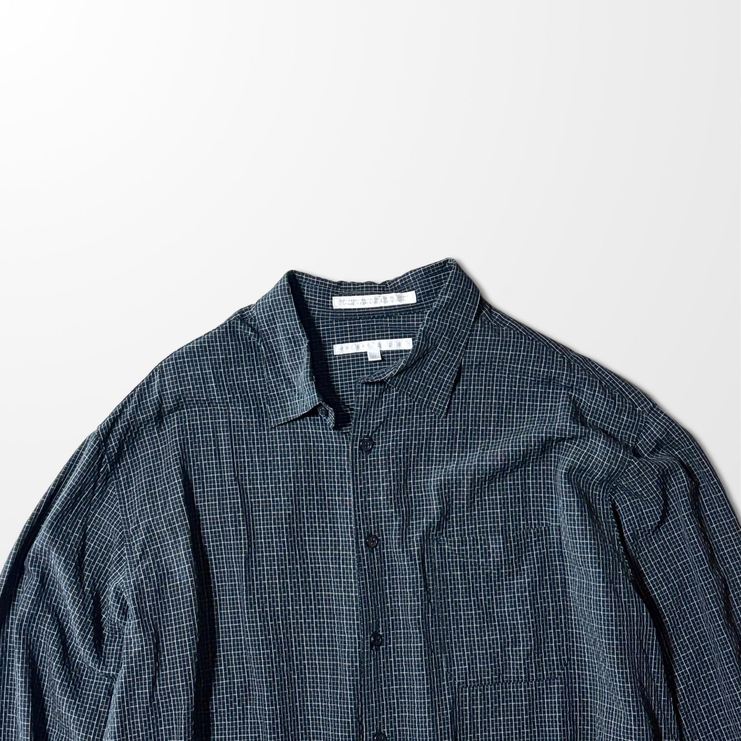 Rayon Blend Black Grid Shirt – XL Perry Ellis