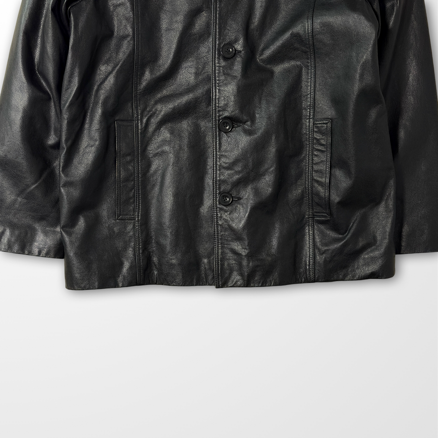 J.Crew Genuine Leather Black Jacket – L