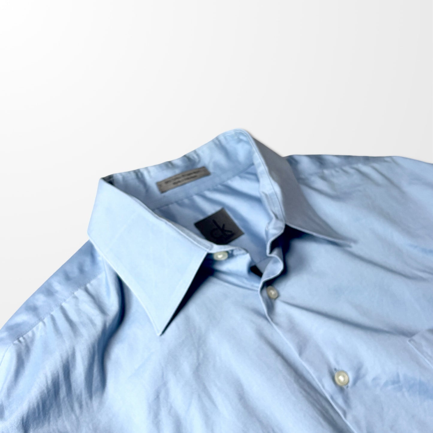 Cotton Blend Light Blue Shirt Calvin Klein  – L