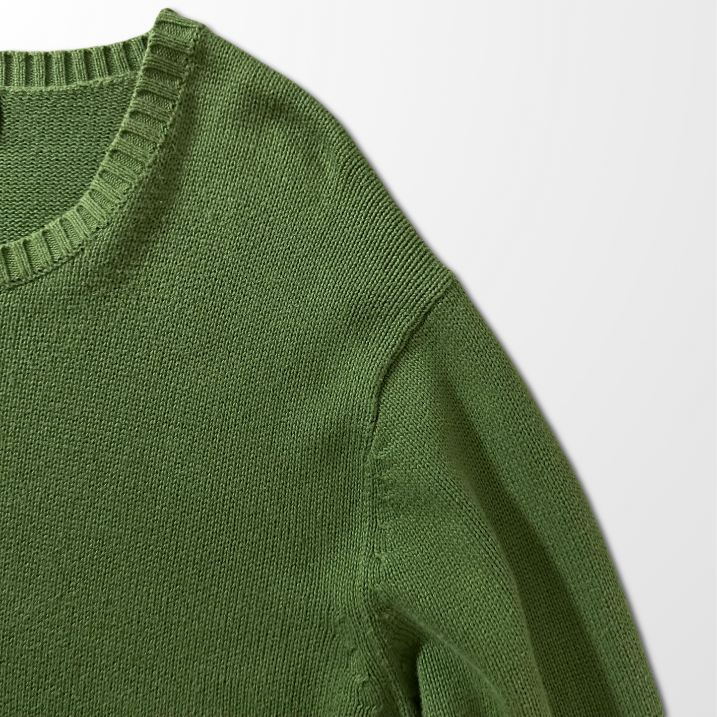 Lands’ End Drifter Cotton Sweater – XL Tall / Olive Green