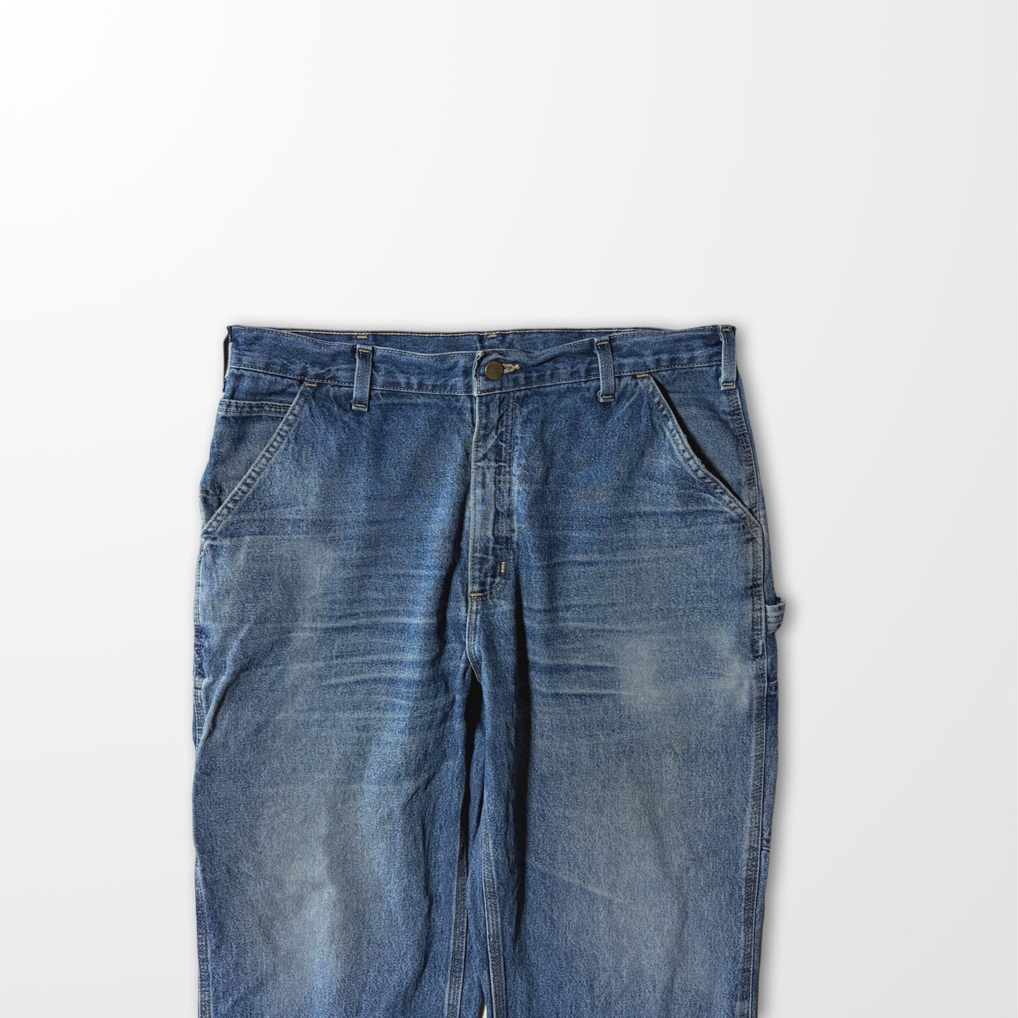 Carhartt Loose Fit Denim Work Pants - 100% Cotton - Size 38x30