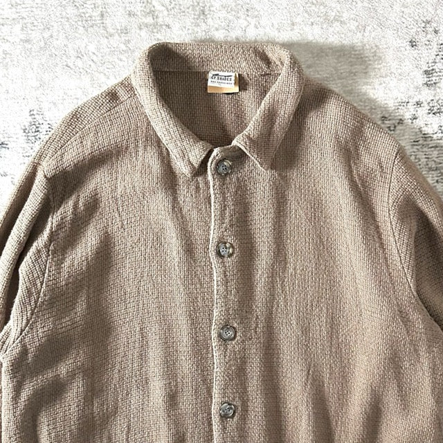 Cotton Rayon Linen Shirt Jacket Beige – L - CP SHADES