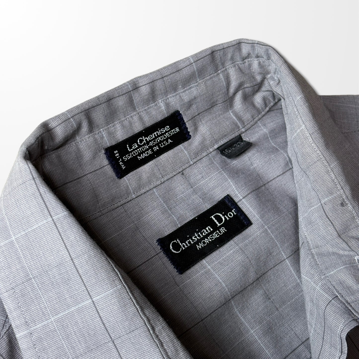 Grid Check Shirt - Christian Dior  Made in USA