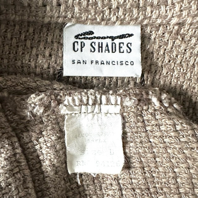 Cotton Rayon Linen Shirt Jacket Beige – L - CP SHADES