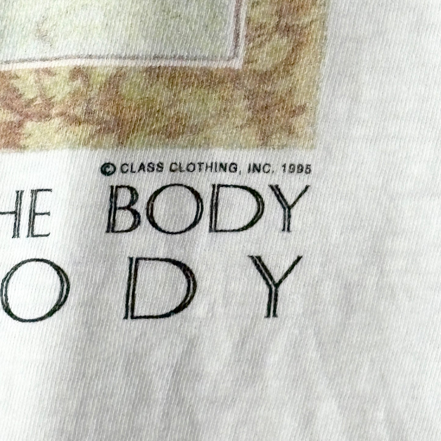 ONEITA Chiropractic Michelangelo Print Tee – L / White / 1995