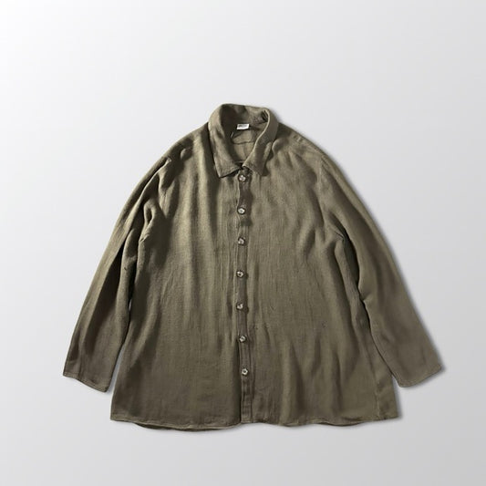 Rayon Linen Shirt Jacket Brown – L - CP SHADES
