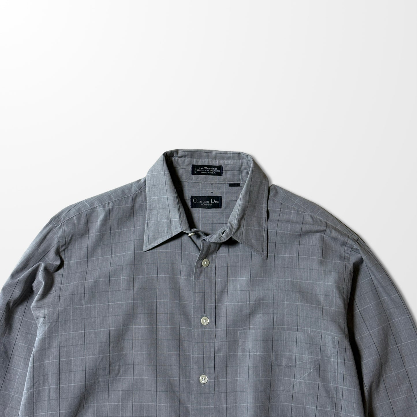 Grid Check Shirt - Christian Dior  Made in USA
